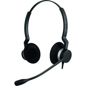 Jabra BIZ Wired Over-the-head Stereo Headset - Binaural - Supra-aural - 32 Ohm - 70 Hz to 16 kHz - 235 cm Cable - Noise Ca