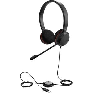 Jabra EVOLVE 20 Wired Over-the-head Stereo Headset - Black - Binaural - Supra-aural - 32 Ohm - 150 Hz to 7 kHz - 95 cm Cab