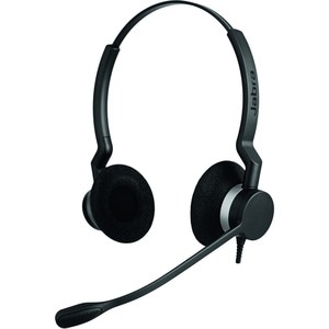 Jabra BIZ Wired Over-the-head Stereo Headset - Binaural - Supra-aural - 32 Ohm - 70 Hz to 16 kHz - 235 cm Cable - Noise Ca