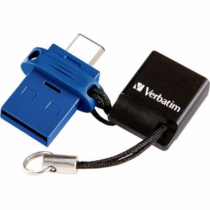 128GB Store 'n' Go Dual USB Flash Drive for USB-C Devices - Blue - 128 GB - USB 3.2 (Gen 1) Type A, USB 3.2 (Gen 1) Type C