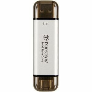 Transcend ESD310 1 TB Portable Solid State Drive - External - Silver - Desktop PC, Notebook, Gaming Console Device Support