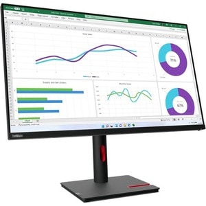 Moniteur LCD Lenovo ThinkVision T32h-30 32" Class WQHD - 16:9 - Noir corbeau - 80 cm (31,5") Viewable - Technologie IPS - 