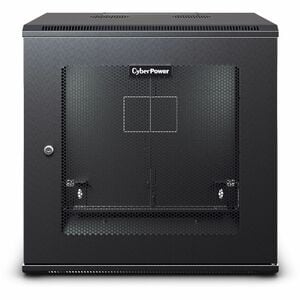 CyberPower CR12U61003 Wall Mount Enclosure - For Switch, Patch Panel - 12U Rack Height - Wall Mountable - Black - Metal - 