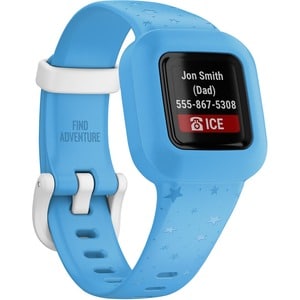 Garmin vívofit jr. 3 Smart Watch - Blue Body Color - Silicone Band Material - Accelerometer - Clock Display, Alarm, Timer 