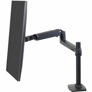 Ergotron Mounting Arm for Monitor, Display, TV, LCD Display - Matte Black - Height Adjustable - 86.4 cm (34") Screen Suppo