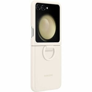 Samsung Carrying Case Samsung Galaxy Z Flip5 Smartphone - Cream - Shock Resistant, Bacterial Resistant - Silicone Body - T