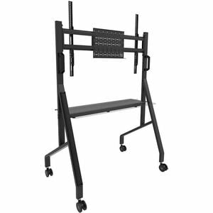 Neomounts Alzata per monitor Neomounts MOVE Go - 139,7 cm (55") a 218,4 cm (86") Supporto schermo - 76 kg Capacità di carico - 1 x Ripiano(i) - 150 cm Altezza x 110 cm Larghezza x 66 cm Profondità - Pavimento - Acciaio - Nero - Per Schermo, Flat Screen, Schermo tattile - Mobilità, Richiudibile, Sturdy, Maniglia, Rotelle bloccabili