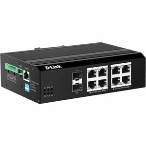 D-Link DIS-F200G DIS-F200G-10PS-E 8 Ports Manageable Ethernet Switch - Gigabit Ethernet - 10/100/1000Base-T, 1000Base-X - 