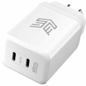 STM Goods 35W Dual Port (USB-C & USB-C) Power Adapter (AUNZ) - white - 35 W - New Zealand - White