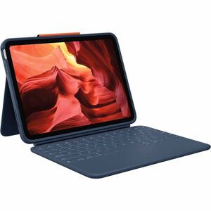 Logitech Rugged Combo 4 Robust Tastatur/Cover für 27,7 cm (10,9 Zoll) Apple iPad (10. Generation) Tablet - Blau - Sturzsic