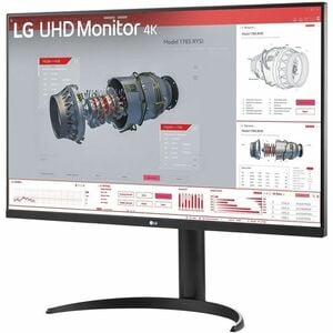 LG 32BR55U-B 32" Class 4K UHD LCD Monitor - 16:9 - 31.5" Viewable - Vertical Alignment (VA) - 3840 x 2160 - 250 Nit - 4 ms