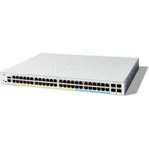 Cisco Catalyst 1300 C1300-48P-4X 48 Portas Gerenciável Comutador Ethernet - Ethernet de 10 Gigabit - 10/100/1000Base-T, 10GBase-X - 3 Camada suportada - Modular - 463.32 W Power Consumption - 370 W Orçamento de PoE - Fibra ótica, Cabo de par entrançado - PoE Ports - 1U - Montável sobre rack - Ciclo de vida Limited Warranty