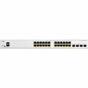 Cisco Catalyst 1200 C1200-24P-4G 24 Ports Manageable Ethernet Switch - Gigabit Ethernet - 1000Base-X, 10/100/1000Base-T - 3 Layer Supported - Modular - 4 SFP Slots - 236.40 W Power Consumption - 195 W PoE Budget - Optical Fiber, Twisted Pair - PoE Ports - 1U - Rack-mountable - Lifetime Limited Warranty