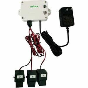 netvox R718N315D Wireless 3-Phase Current Meter with 3 x 150A Clamp-On CT (DC powered) - 11.2 cm Height x 3.2 cm Width