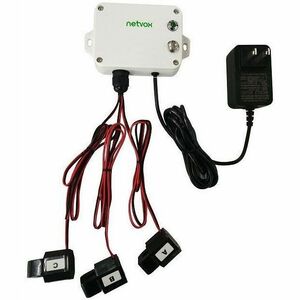 netvox Wireless 3-Phase Current Meter with 3 x 75A Clamp-On CT - 3.2 cm Height x 8.8 cm Width
