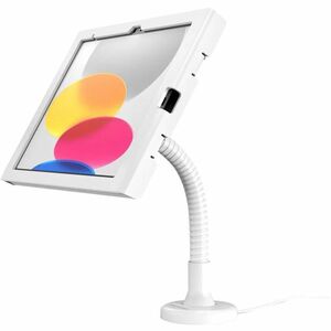 Compulocks iPad 10.9" 10th Gen Swell Enclosure Flex Arm Mount White - High-Grade Metal Enclosure, Extending flexible arm, 