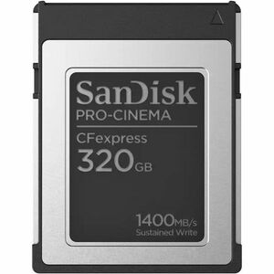 SanDisk PRO-CINEMA SDCFEC-320G-GN4NN 320 GB CFexpress Card Type B - 1 - 1.66 GB/s Read - 1.46 GB/s Write - Lifetime Warranty