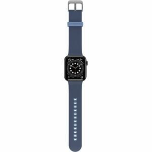 OtterBox Adjustable Smartwatch Band - Buckle Attachment - Baby Blue Jeans - Silicone, Stainless Steel