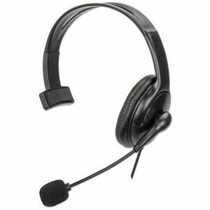 Auriculares Manhattan Cableado Sobre la cabeza Mono - Negro - Monaural - Circumaural - 32Ohm - 20Hz a 20kHz - 200cm Cable 