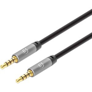 Manhattan 355995 2m AUX Cable de audio - Cable for Dispositivo de audio, Sistema del Sonido, Auricular, Altavoz, Smartphon