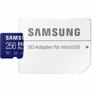 Samsung PRO Plus 256 GB Class 10/UHS-I (U3) V30 microSDXC - 1 - 180 MB/s Read - 130 MB/s Write - 10 Year Warranty