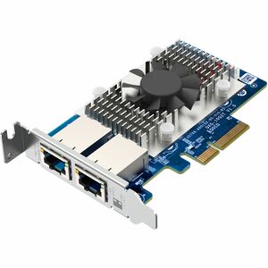 QNAP QXG-10G2T Cartão Ethernet 10 GB - 10GBase-T - Cartão Plug-in - PCI Express 3.0 x4 - Baixo pefil Altura do suporte - M