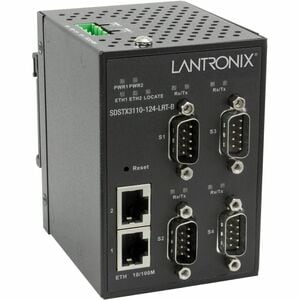 Transition Networks Hardened Serial Device Server - Twisted Pair - 2 x Network (RJ-45) - 4 x Serial Port - 10/100Base-TX -