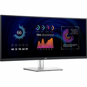 Dell P3424WE 34 Zoll Class UW-QHD Gekrümmter Bildschirm LED-Monitor - 21:9 Format - Schwarz, Silber - 86,6 cm (34,1 Zoll) 