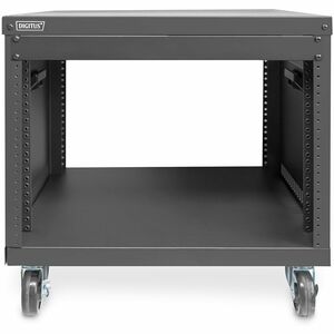 Digitus 8U Geschlossener Schrank Rackschrank für Ausrüstungsrack, Netzwerk-Geräte - Schwarz - Blech - 136 kg Maximale Gewi