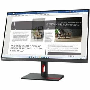 Lenovo ThinkVision S27i-30 27" Class LED Monitor - 16:9 - Storm Grey - 68.6 cm (27") Viewable - In-plane Switching (IPS) T