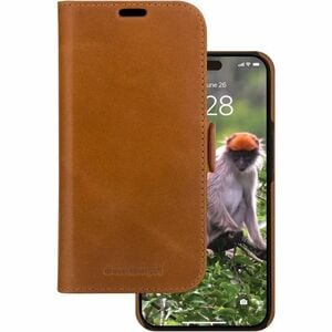 dbramante1928 ApS Lynge Carrying Case (Wallet) Apple iPhone 15 Smartphone - Tan - Full Grain Leather Body