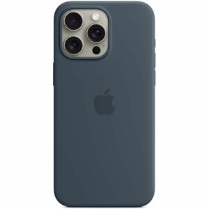 Apple Hülle für Apple iPhone 15 Pro Max Smartphone - Blau - Seidig, Softtouch - Kratzfest, Sturzsicher - Silikon, MicroFiber