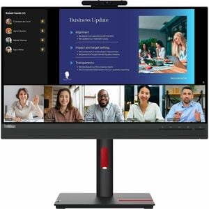 Lenovo ThinkVision T24v-30 24 Zoll Class Webcam Full HD LED-Monitor - 16:9 Format - 60,5 cm (23,8 Zoll) Viewable - IPS-Tec