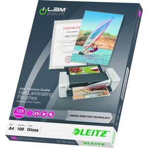 Leitz iLAM Laminating Pouch - Sheet Size Supported: A4 210 mm Width x 297 mm Length x 0.13 mm Thickness - Laminating Pouch