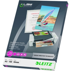 Leitz iLAM Laminating Pouch - Sheet Size Supported: A3 297 mm Width x 420 mm Length x 0.13 mm Thickness - Laminating Pouch