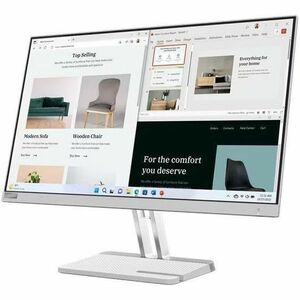 Lenovo L27e-40 27" Class Full HD LED Monitor - 16:9 - Cloud Gray - 68.6 cm (27") Viewable - Vertical Alignment (VA) - WLED