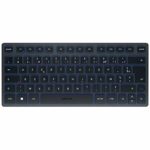 Clavier CHERRY KW 7100 - Sans fil Connectivité - Français - AZERTY Disposition - Bleu Ardoise - Ciseaux Pavé Numérique - B