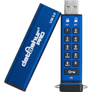 Lecteur flash Origin datAshur PRO Durci - 32 Go - USB 3.2 (Gen 1) Type A - Bleu - 256-bit AES - 169 Mo/s Read Speed - 135 