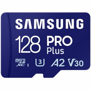 Carte microSDXC Samsung PRO Plus MB-MD128S - 128 Go - Classe 10/UHS-I (U3) - V30 - 180 Mo/s en Lecture - 130 Mo/sSpaceen É