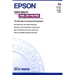Epson C13S041068 Inkjet Photo Paper - A3 - 296.93 mm x 420.12 mm - 105 g/m² Grammage - 100 Sheet