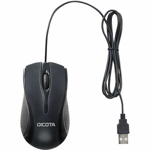 Dicota Mouse - USB Type A - 3 Button(s) - Black - 1 - Cable - 1200 dpi - Scroll Wheel - Symmetrical