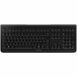 CHERRY KW 3000 Keyboard - Wireless Connectivity - USB 2.0 Type A Interface - Spanish - QWERTY Layout - Black - Rubber Dome