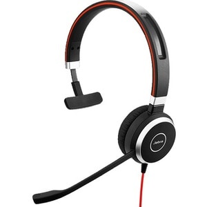 Jabra EVOLVE 40 MS 有线 头戴式 Mono 耳机 - 单声道 - 上耳式 - 32 欧姆 - 150 Hz 到 7 kHz - 驻极体, 冷凝器, 单向 麦克风 - 降噪 - C型 USB