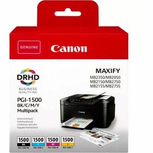 Canon PGI-1500XL Original Inkjet Ink Cartridge - Multi-pack - Yellow, Cyan, Magenta - 4 Pack - 25.9 mL