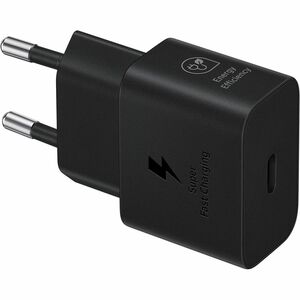Samsung 25 W AC Adapter - Universal Adapter - For USB Type C Device, Smartphone - 120 V AC, 230 V AC Input - 5 V DC, 9 V D