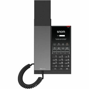 Snom HD350W Standard-Telefon - Wandmontierbar, Desktop - Rotguss-Schwarz - Freisprecheinrichtung - Hörhilfen-kompatibel