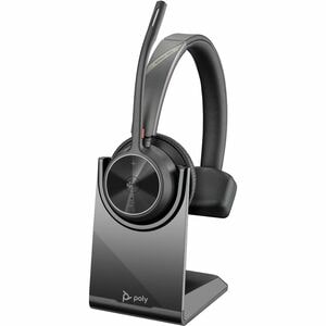 Poly Voyager 4300 UC 4310-M Wireless Over-the-head, On-ear Mono Headset - Black - Microsoft Teams Certification - Siri, Go
