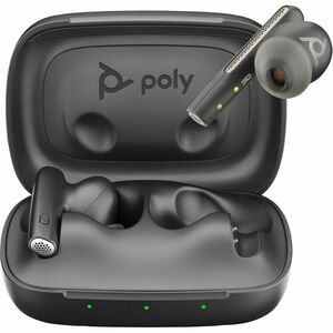 Poly Voyager Free 60 UC True Wireless Earbud Stereo Earset - Carbon Black - Google Assistant, Siri - Binaural - In-ear - 3