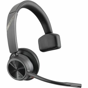 Poly Voyager 4300 UC 4310 Wired/Wireless Over-the-head Mono Headset - Black - Microsoft Teams Certification - Monaural - E
