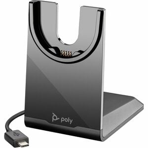 Poly Wired Cradle for Bluetooth Headset - Charging Capability - USB Type C - Black